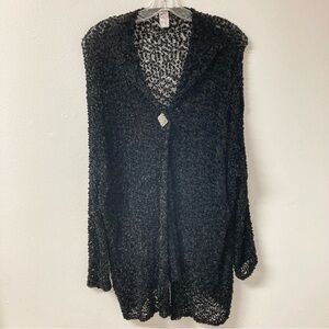 Black Textured Women's Sweater